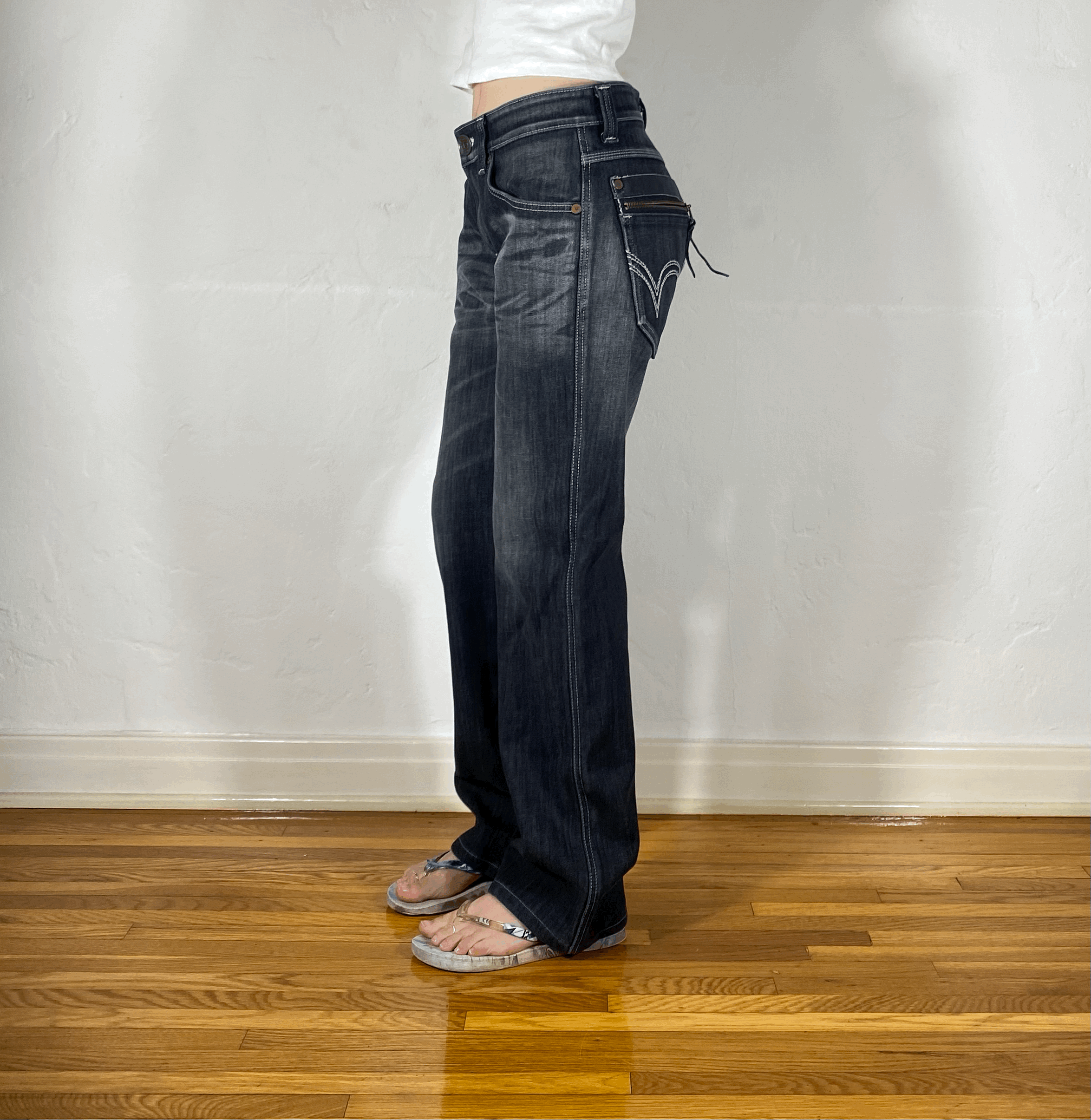 Fleece Lined Dark Winter Jeans, S/M