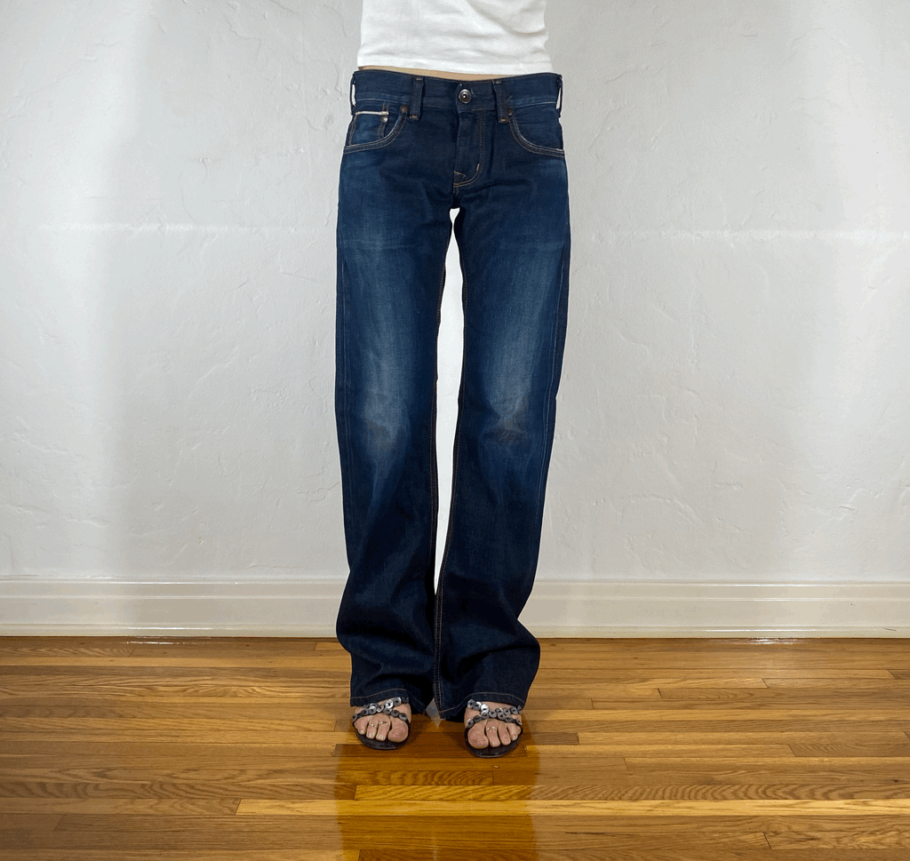 Edwin Dark Blue Cinch Back Jeans, S/M