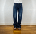 Edwin Dark Blue Cinch Back Jeans, S/M