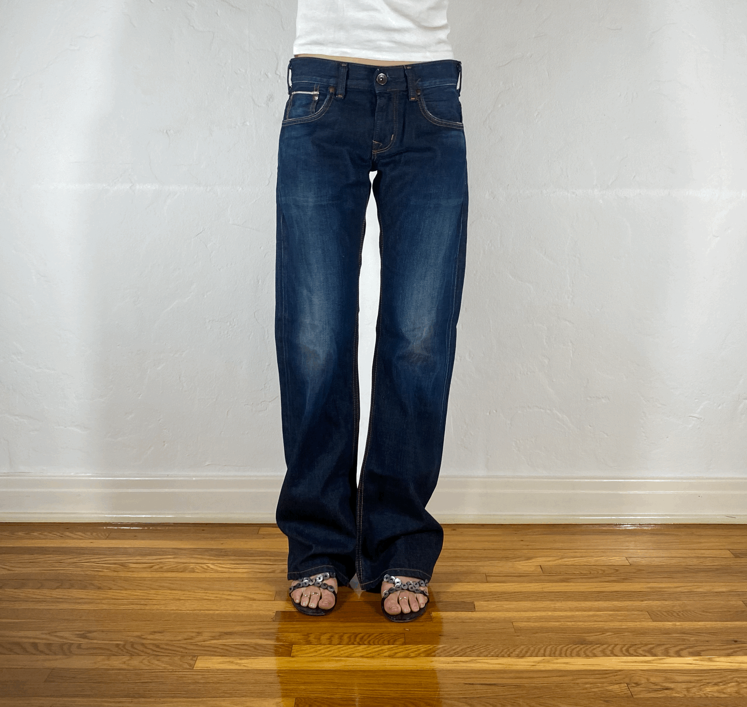 Edwin Dark Blue Cinch Back Jeans, S/M