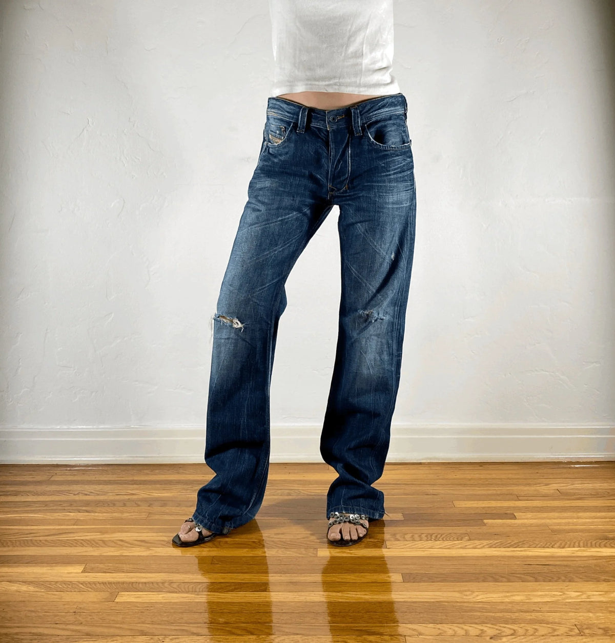Diesel Relaxed Dark Blue Jeans, M
