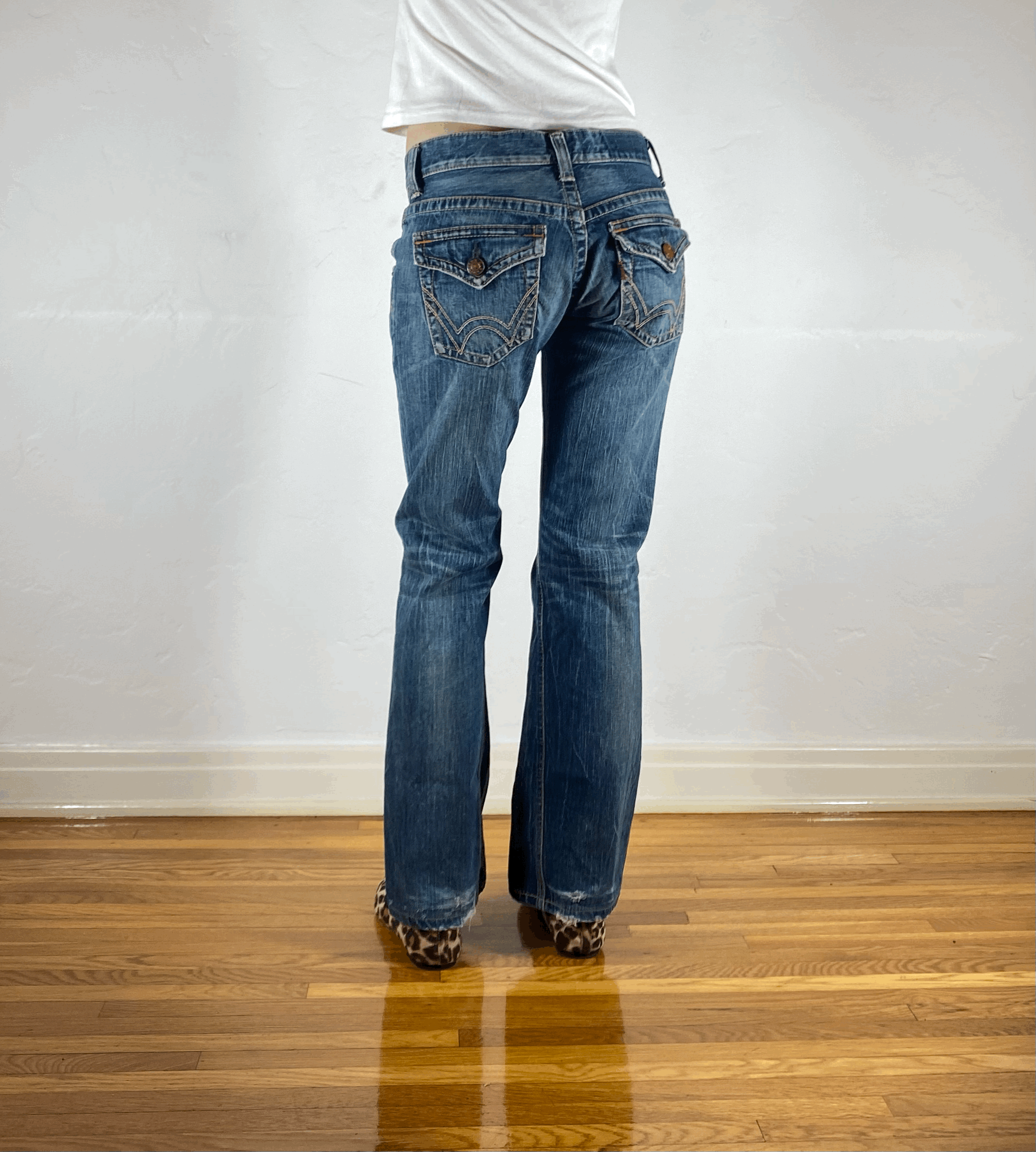 Edwin Blue Flare Jeans, S/M