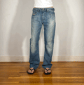 Diesel Relaxed Speckled Blue Jeans, M