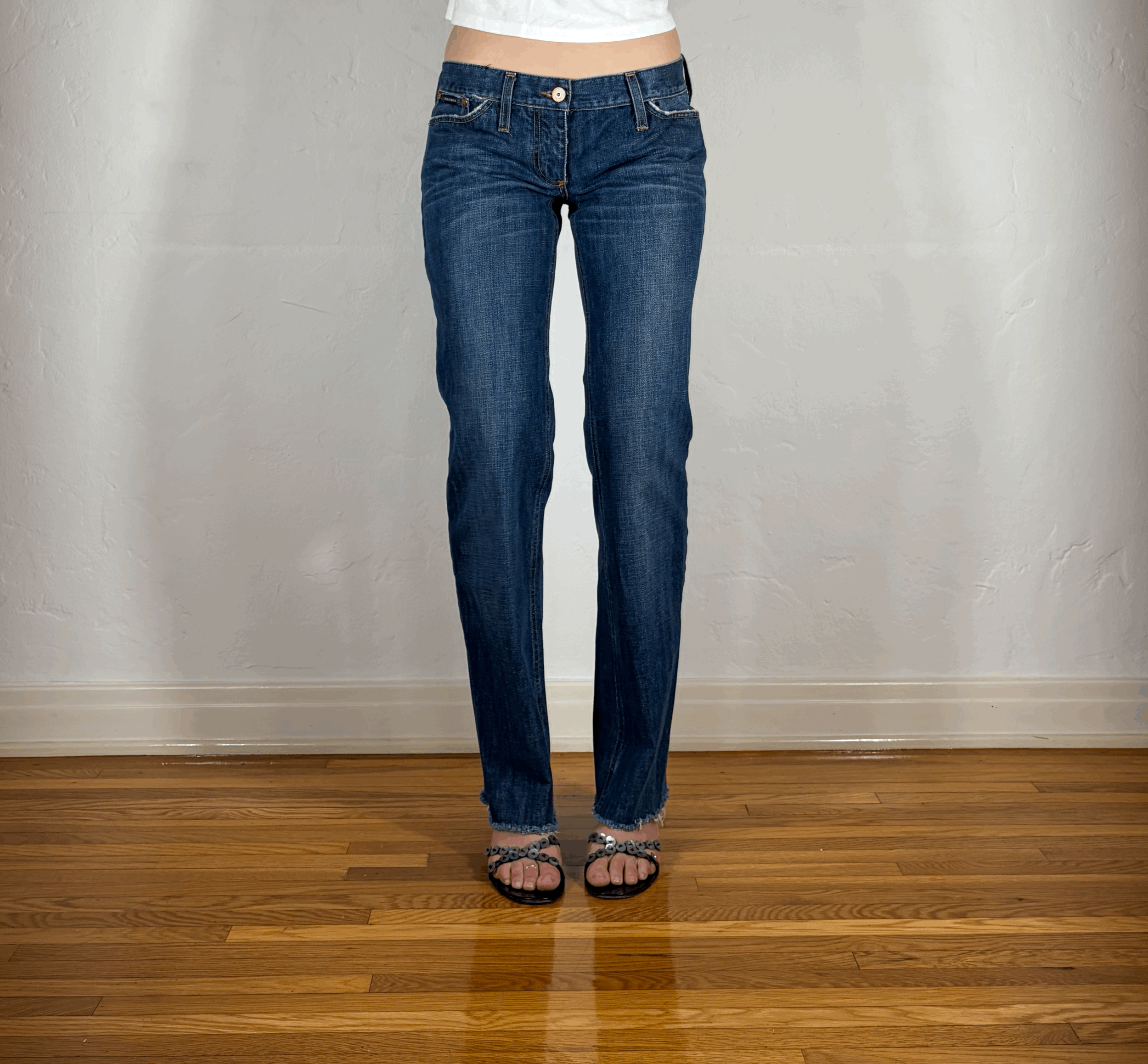 Dolce & Gabbana Low Rise Raw Hem Jeans, XS