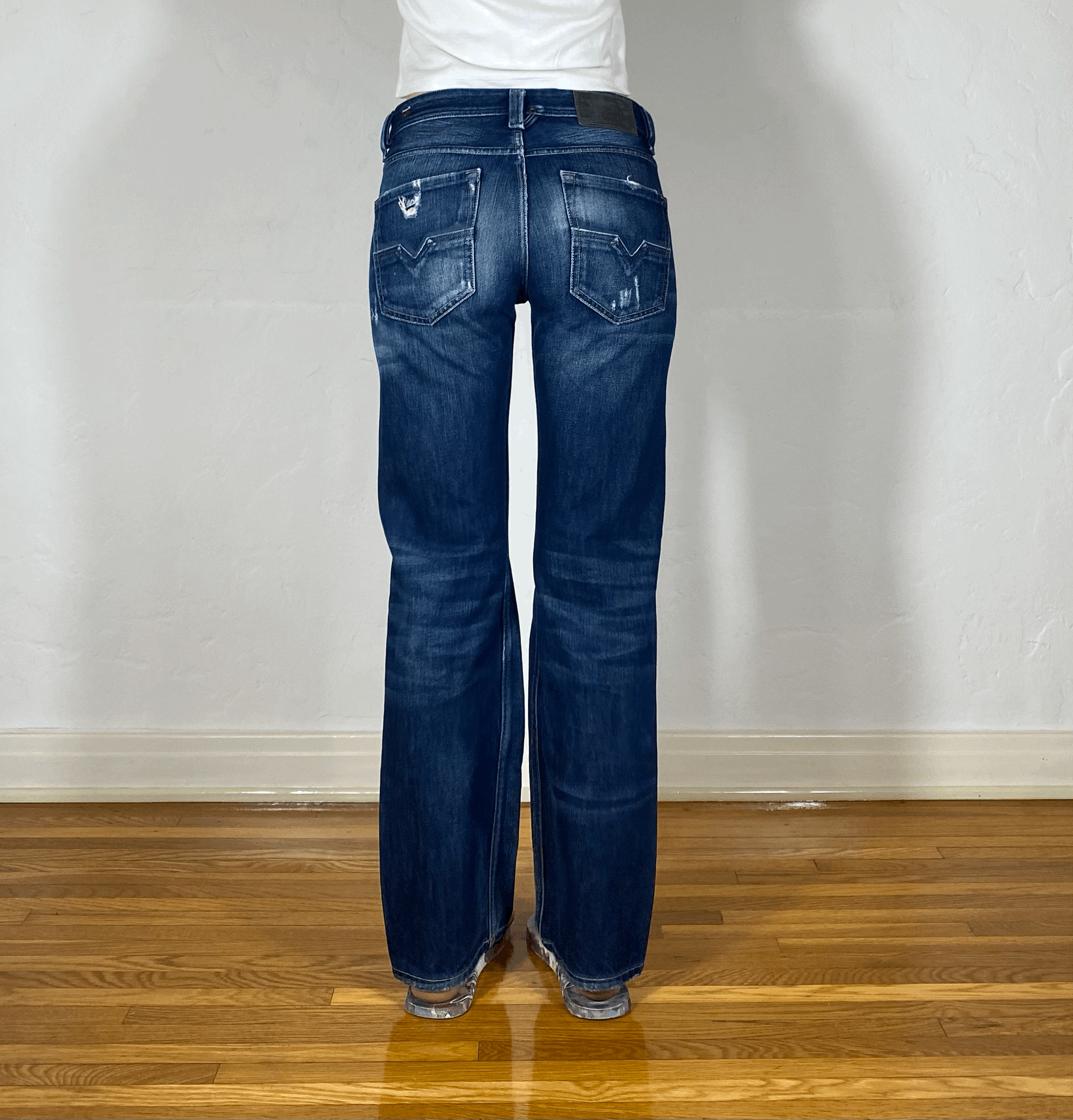 Diesel Relaxed Dark Blue Jeans, S