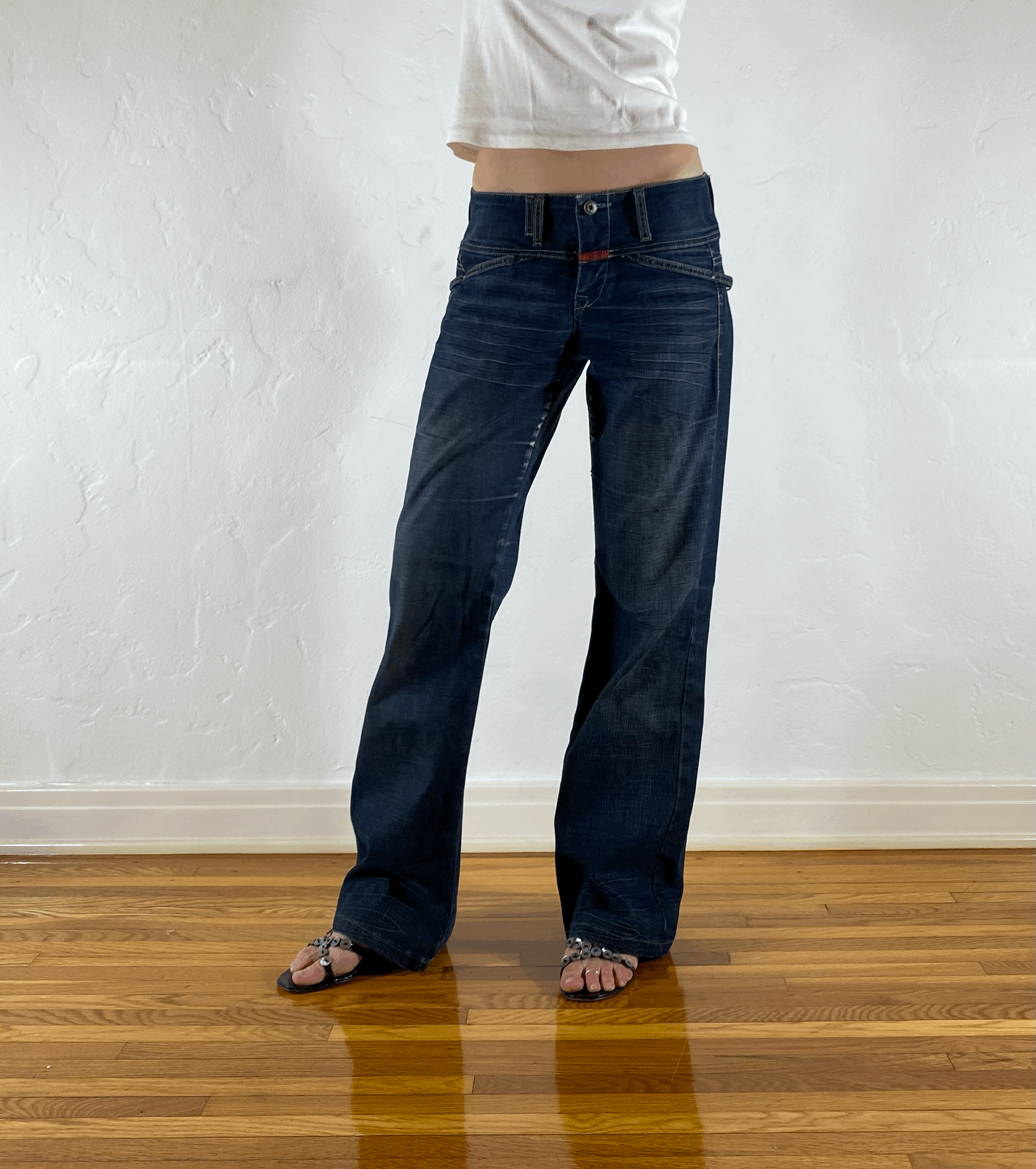 Marithe Francis Girbaud Belted Jeans, M