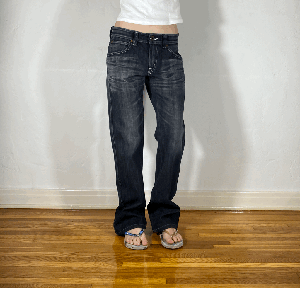 Fleece Lined Dark Winter Jeans, S/M