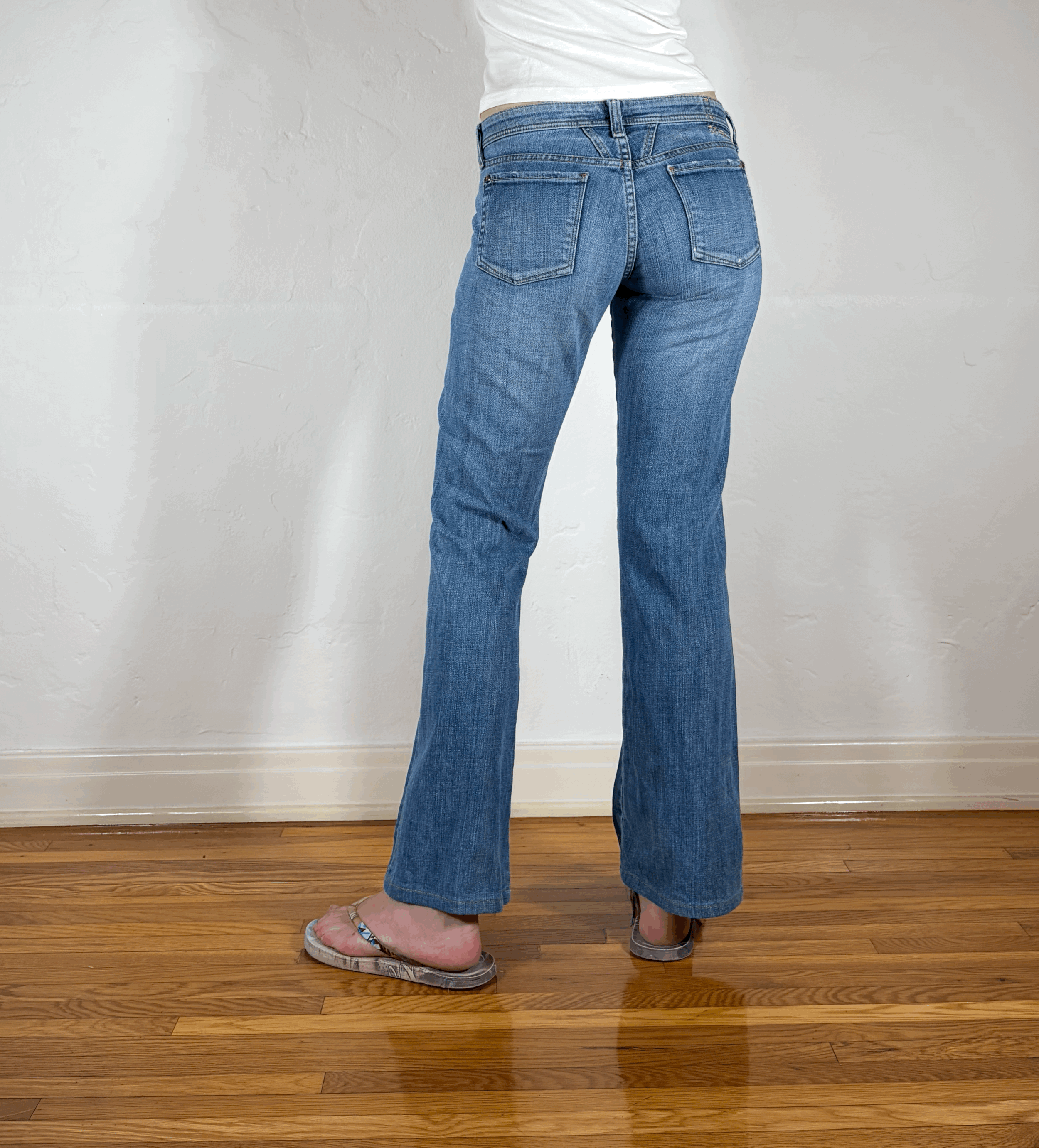 Marithe + Francois Girbaud Light Blue Straight Jeans, XS/S
