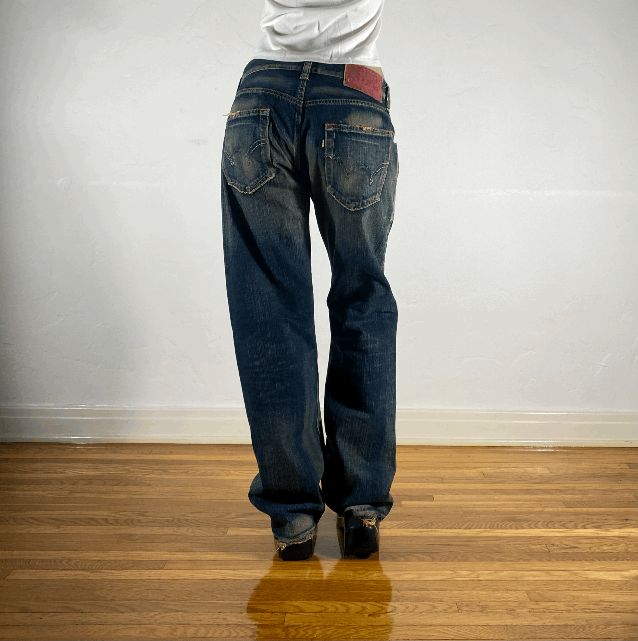 Edwin Unique Blue Baggy Jeans, S
