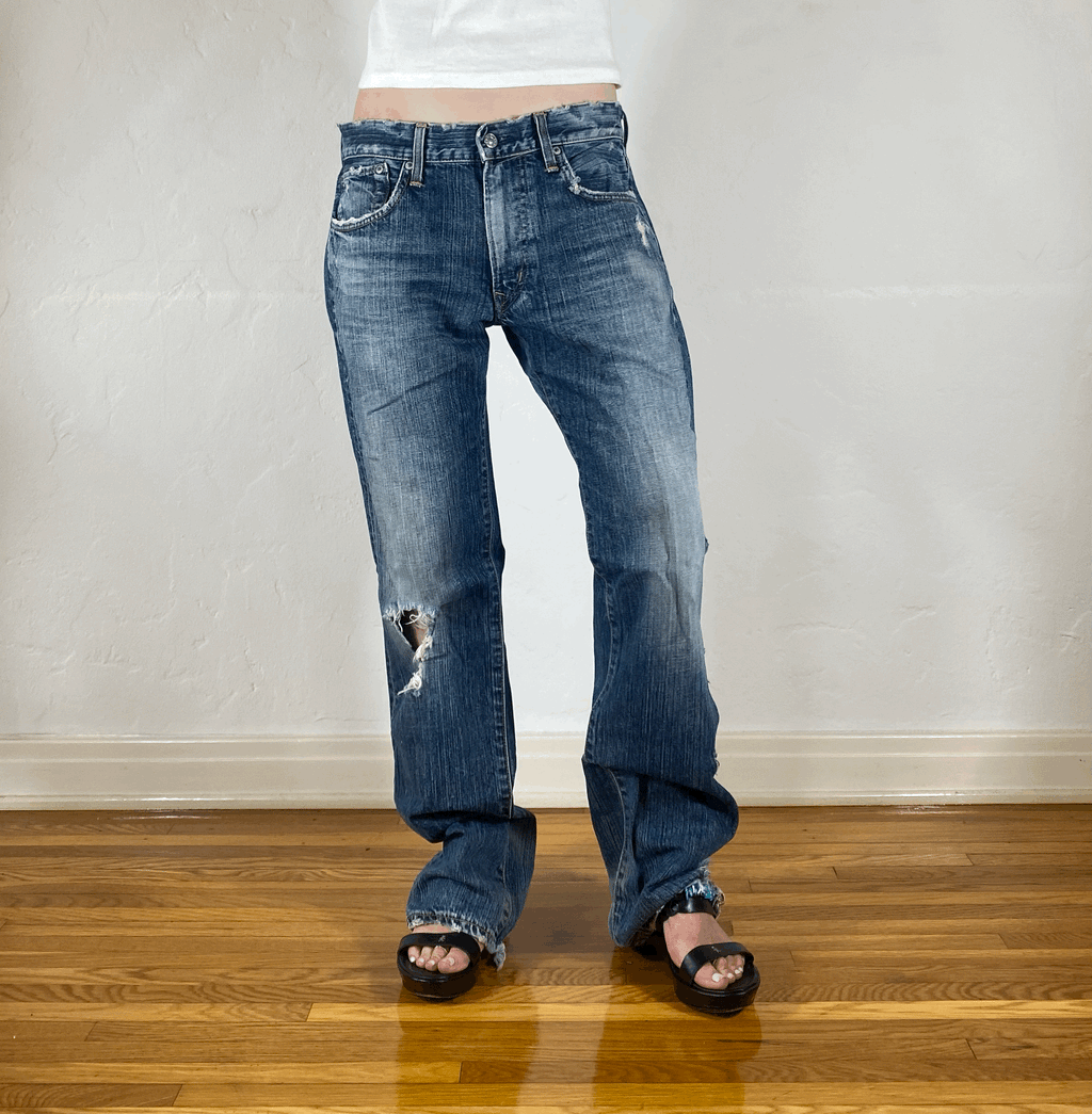 Soft Distressed Jeans, L