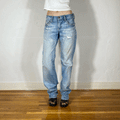 Lolita Distressed Zipper Jeans, M