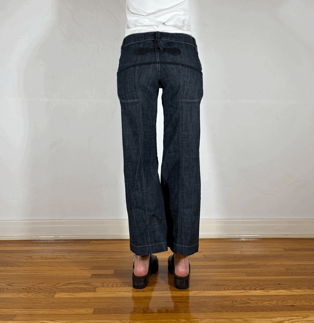 Marithe + Francois Girbaud Cinch Cropped Jeans, S