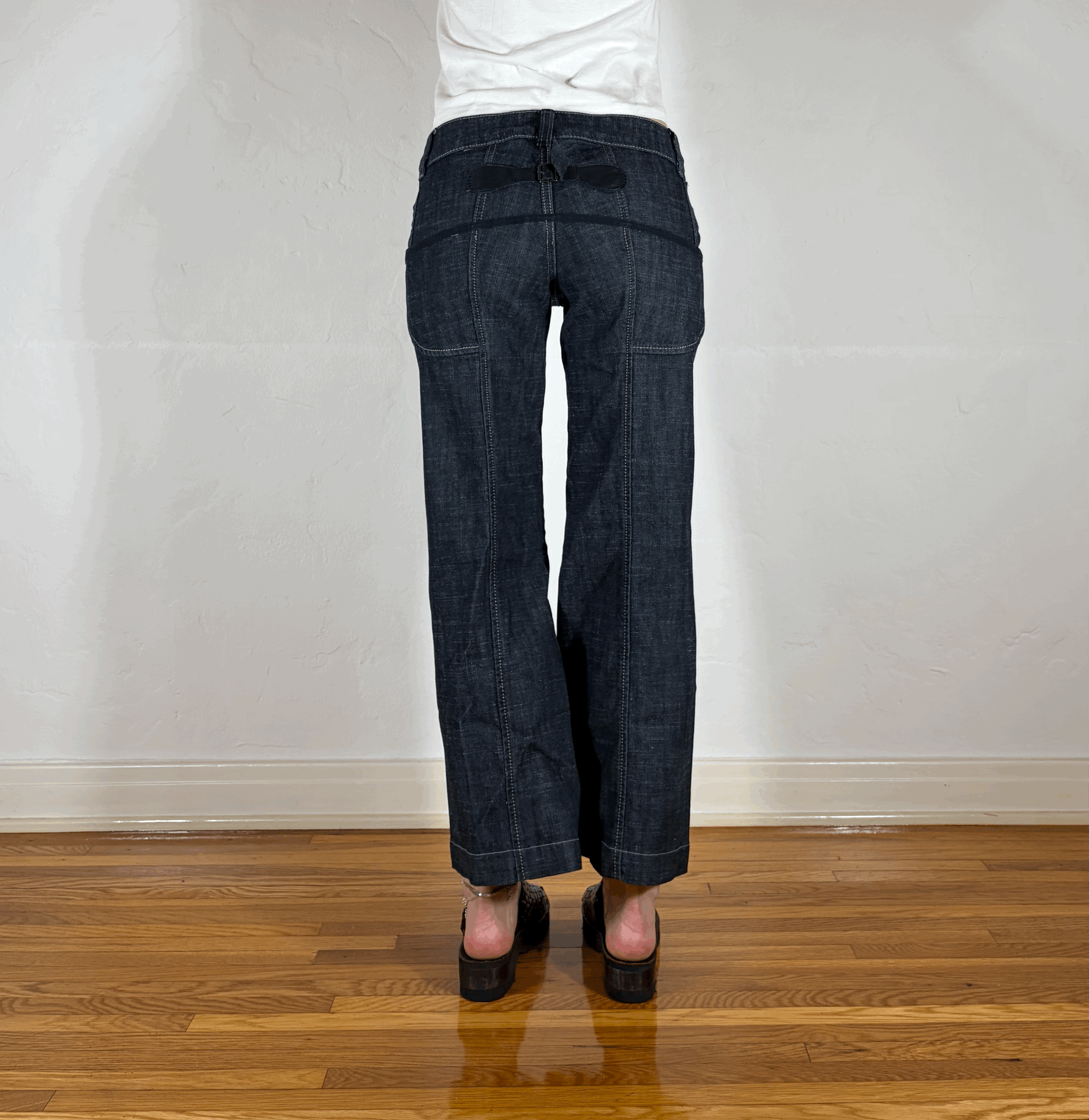 Marithe + Francois Girbaud Cinch Cropped Jeans, S