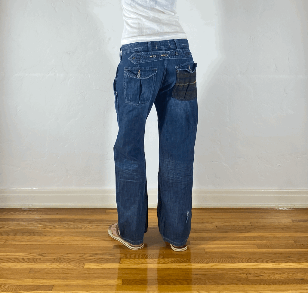 Japanese Cinch Back Pocket Jeans, M