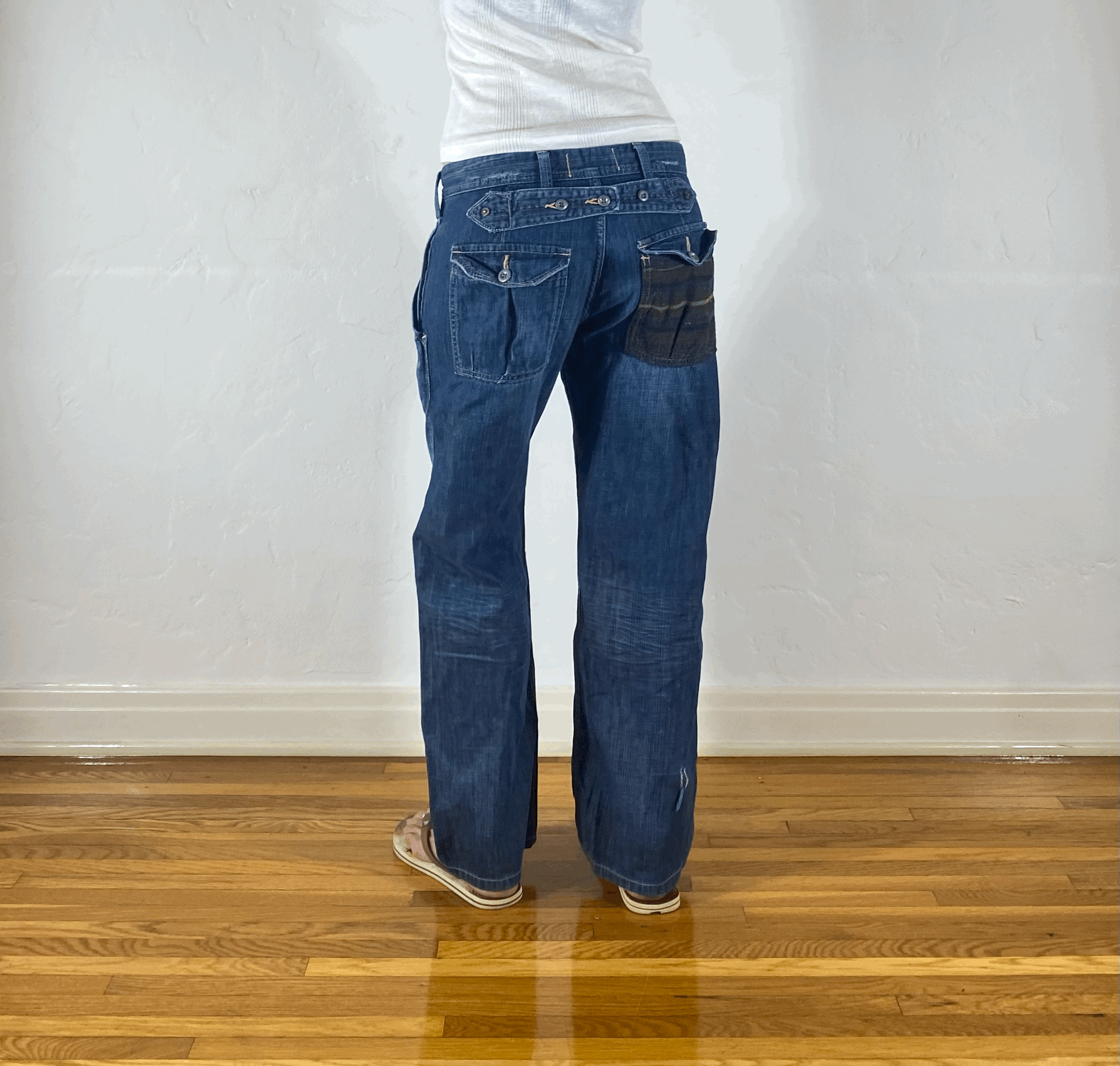 Japanese Cinch Back Pocket Jeans, M