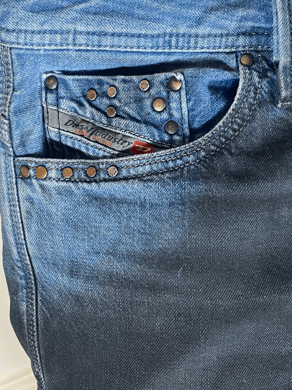 Diesel Black Ombre Skinny Rocker Jeans, S