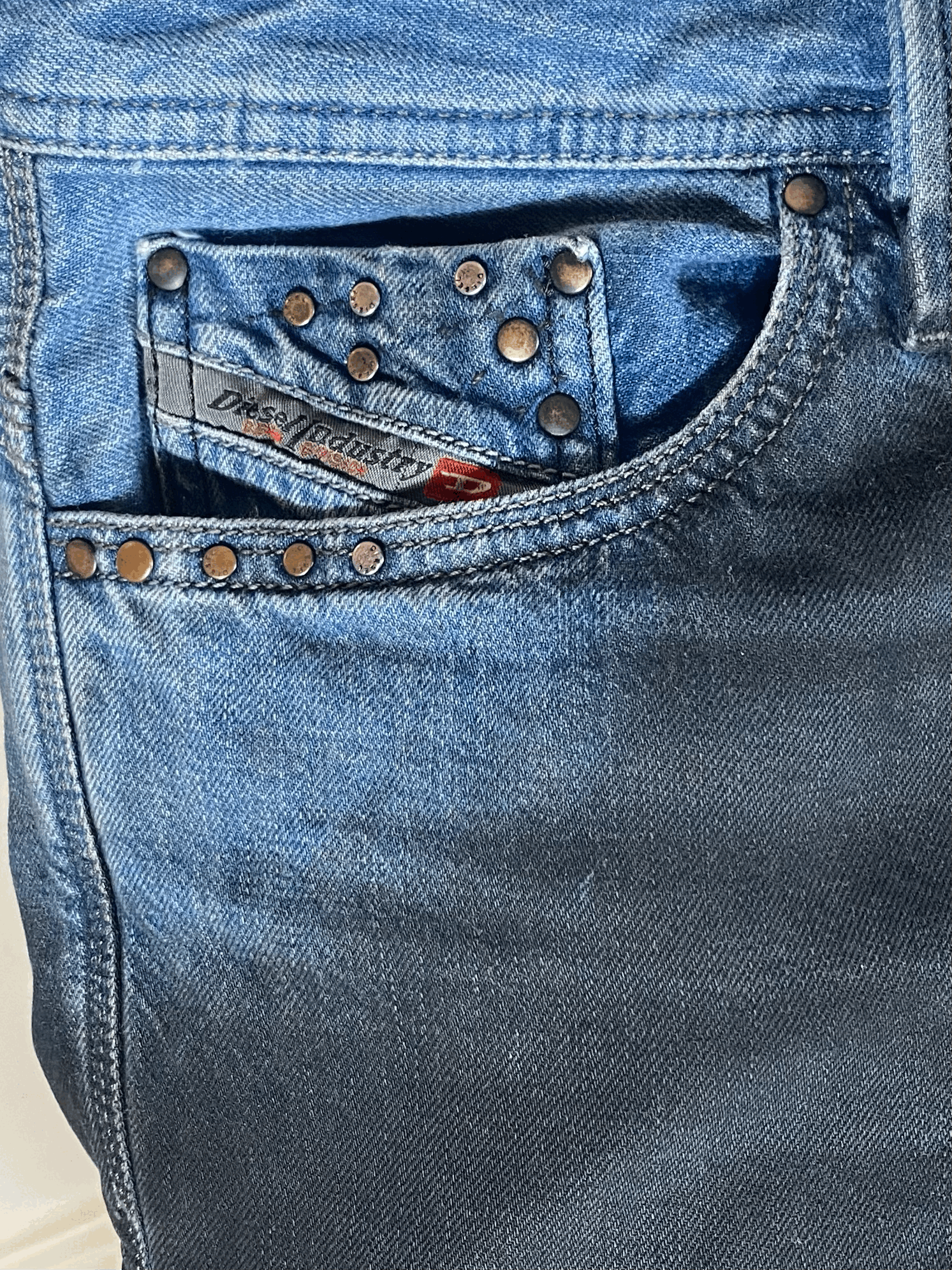 Diesel Black Ombre Skinny Rocker Jeans, S