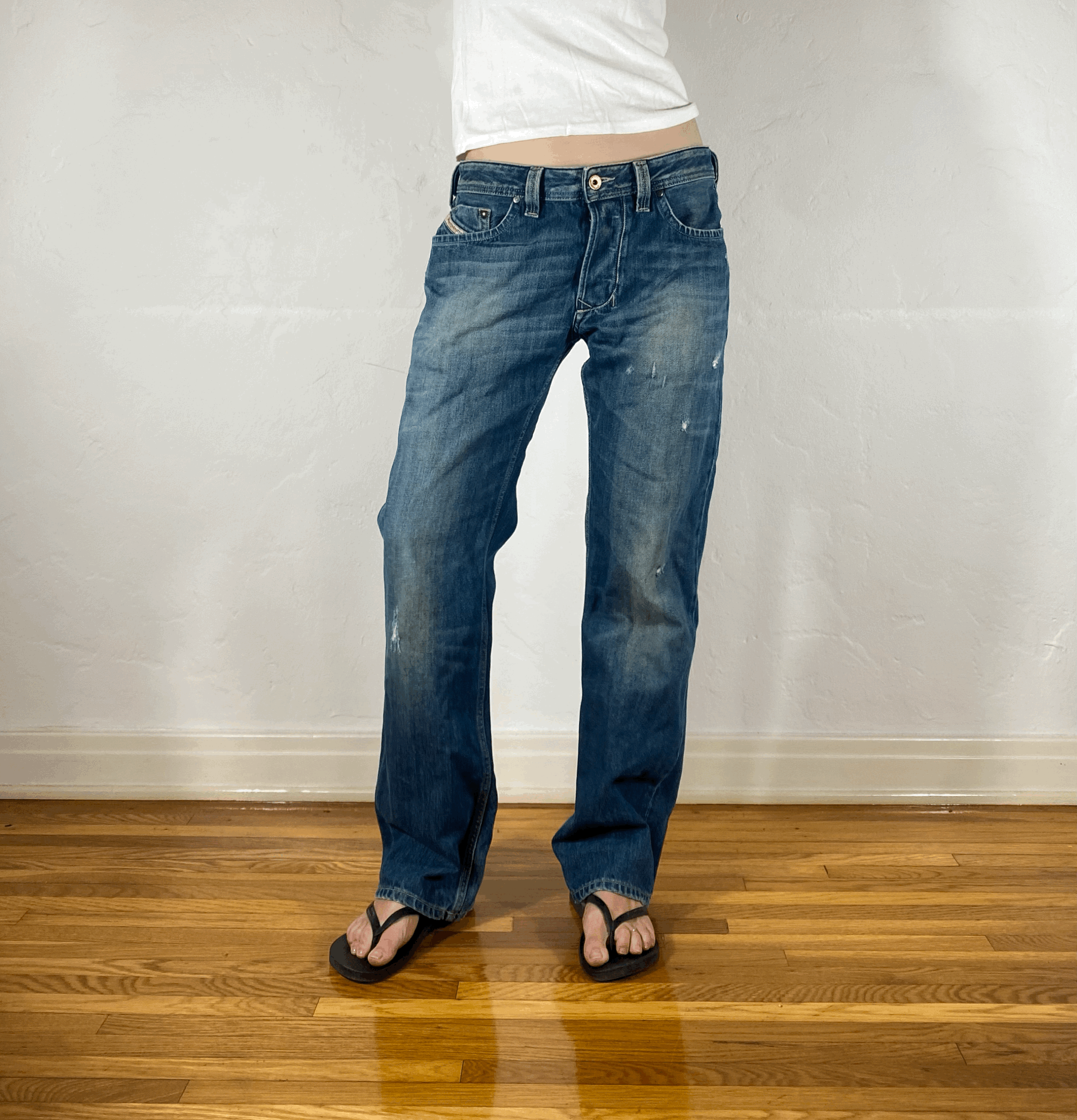 Diesel Relaxed Distressed Jeans, M/L