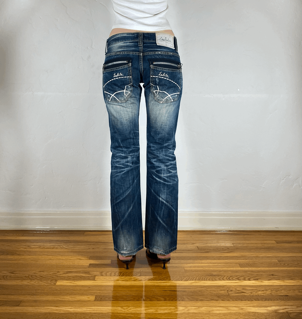Lolita Distressed Blue Jeans, S