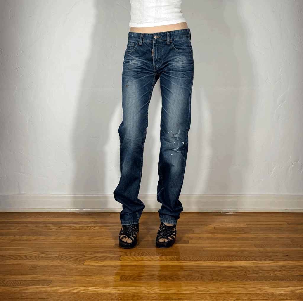 Dsquared Dark Blue Distressed Jeans, M