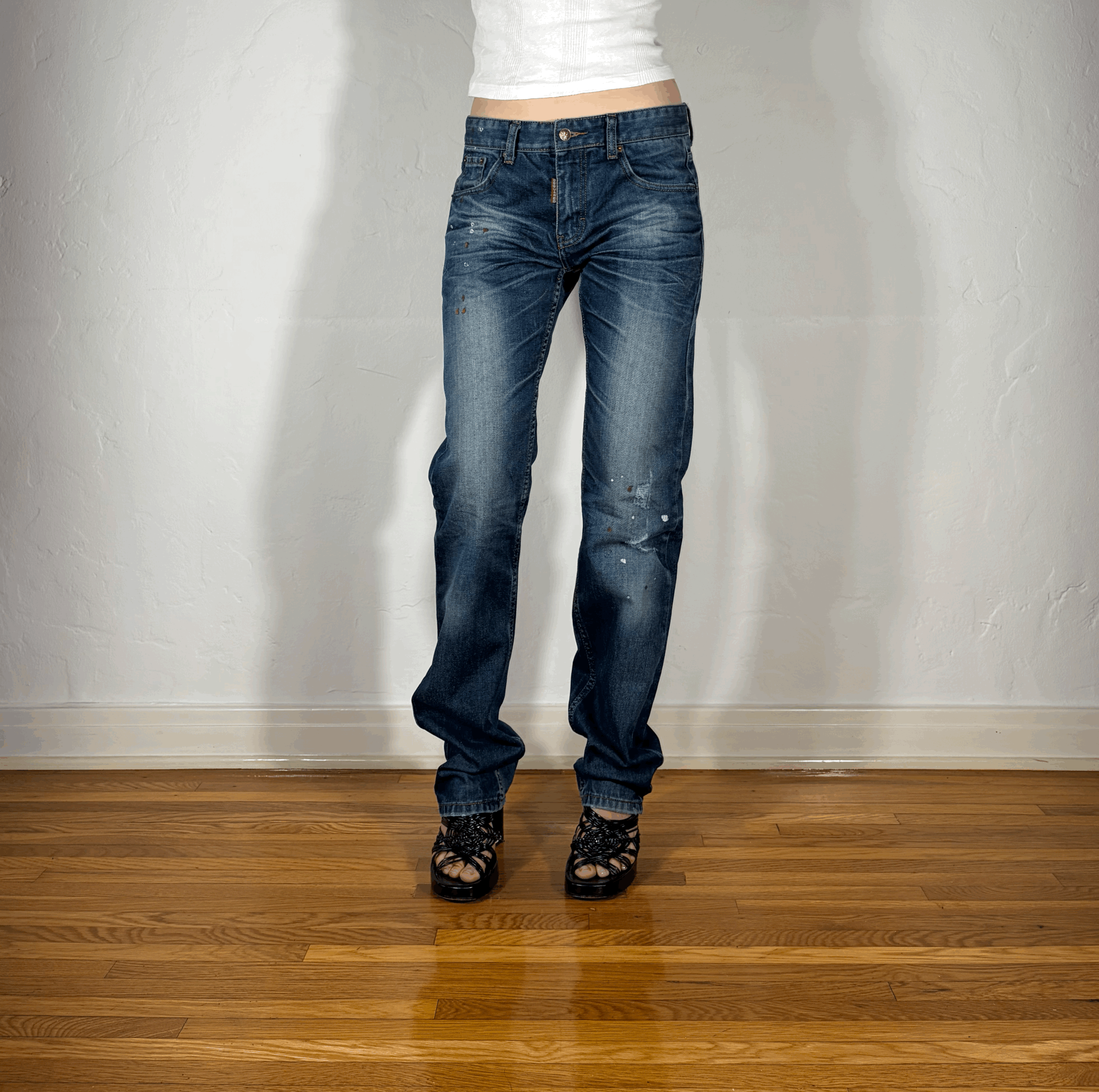 Dsquared Dark Blue Distressed Jeans, M