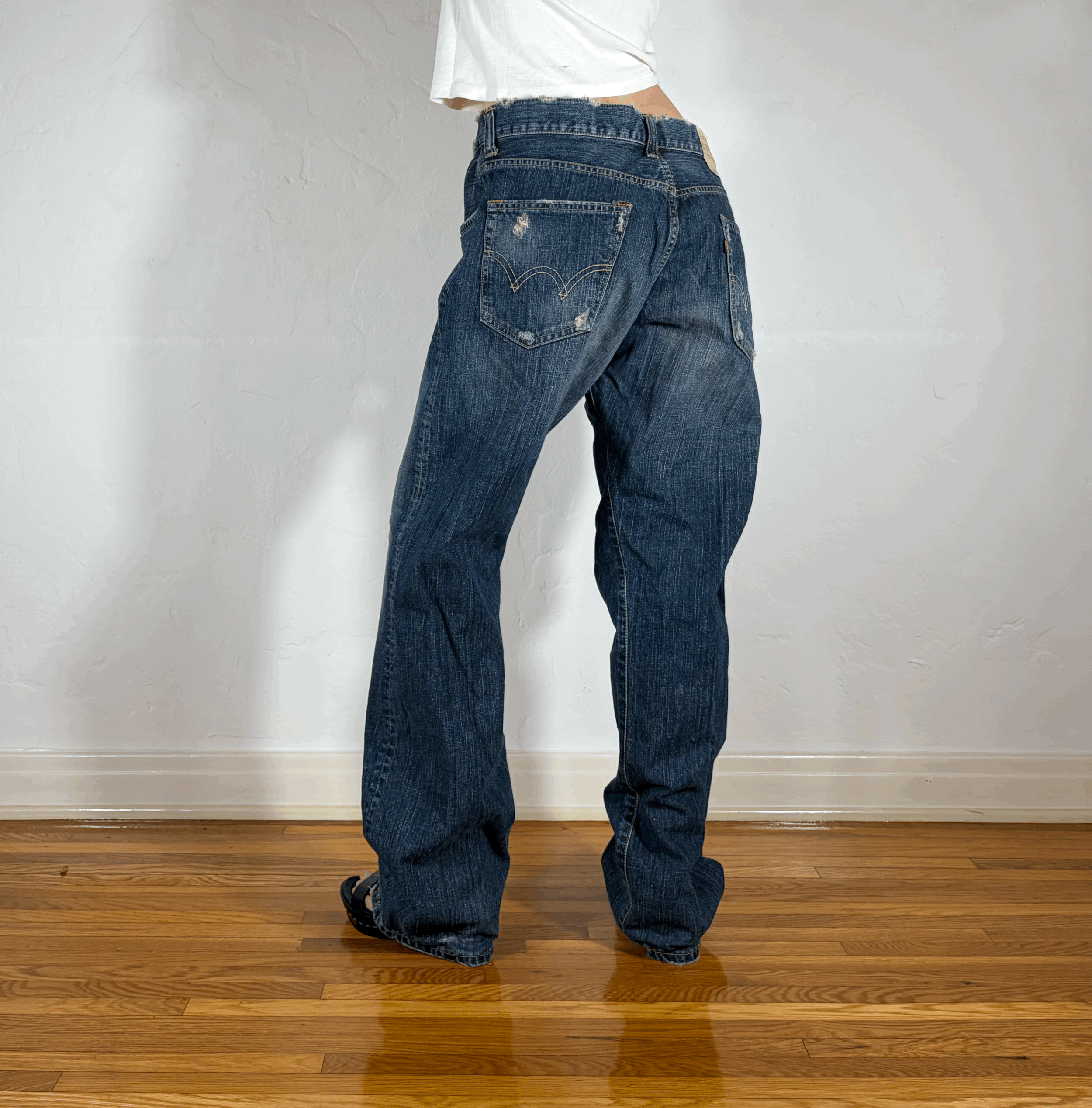 Soft Distressed Jeans, XL