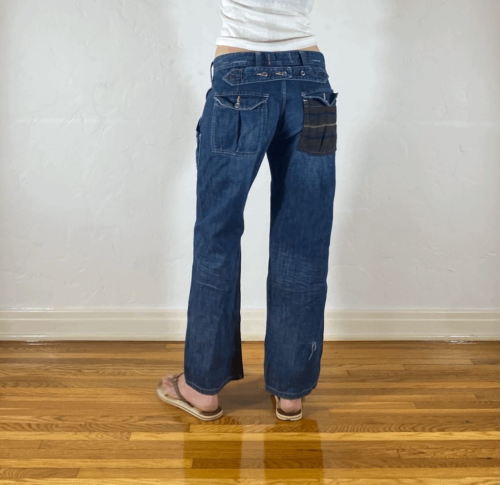 Japanese Cinch Back Pocket Jeans, M