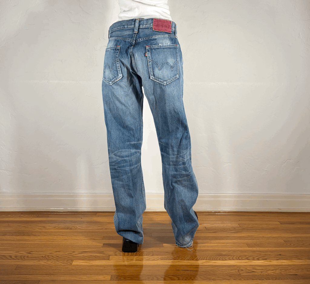 Unique Blue Baggy Jeans, M/L