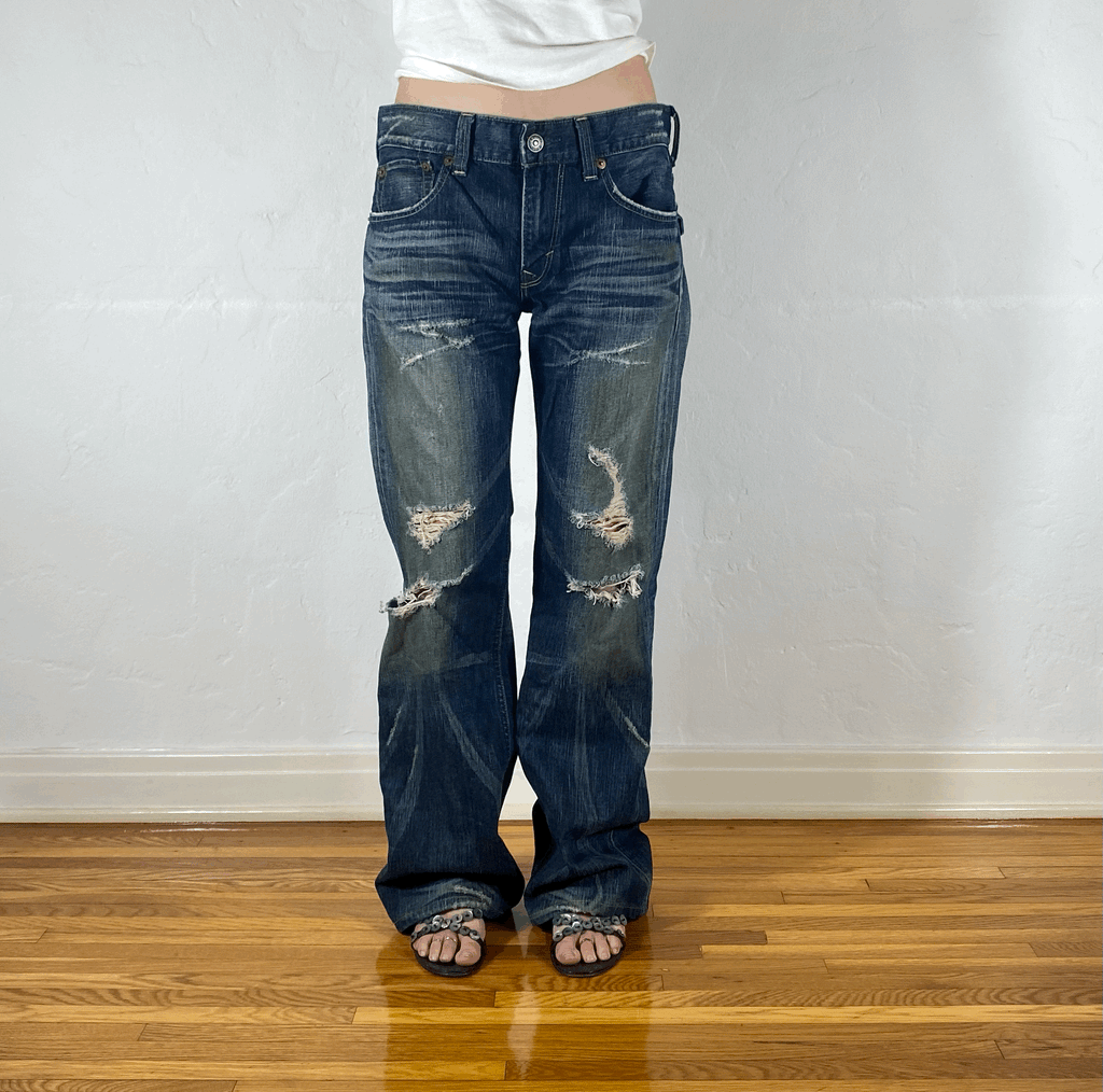 Edwin Blue Rainbow Stitch Jeans, M/L