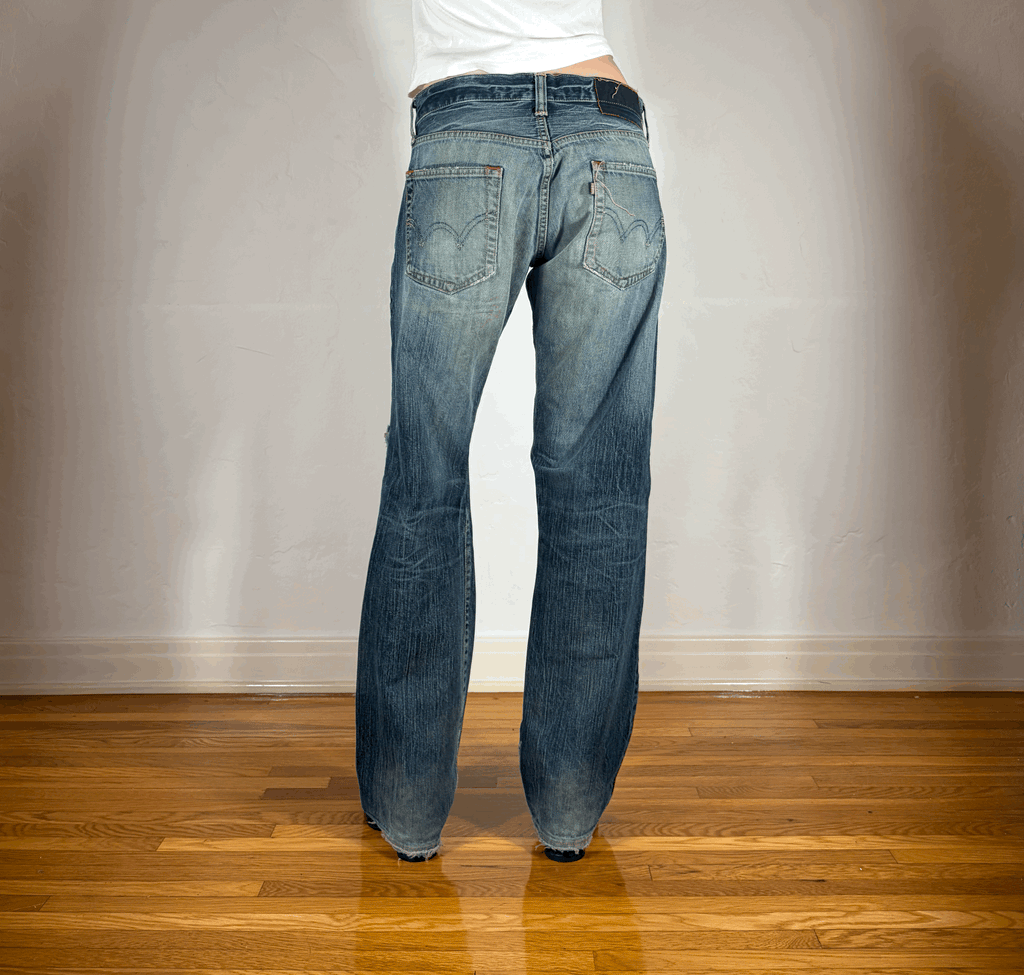 Edwin Unique Blue Baggy Jeans, M