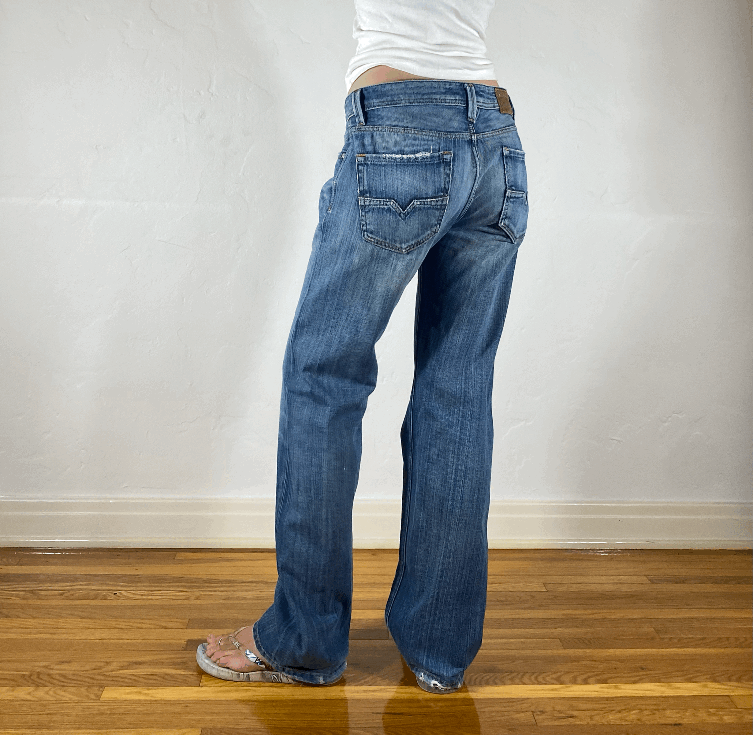 Diesel Relaxed Blue Baggy Jeans, M
