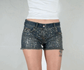 Sparkly Folded Pocket Shorts Shorts, XS/S