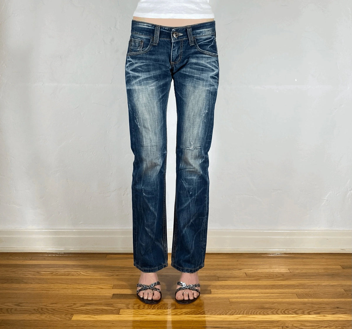 Lolita Distressed Blue Jeans, S