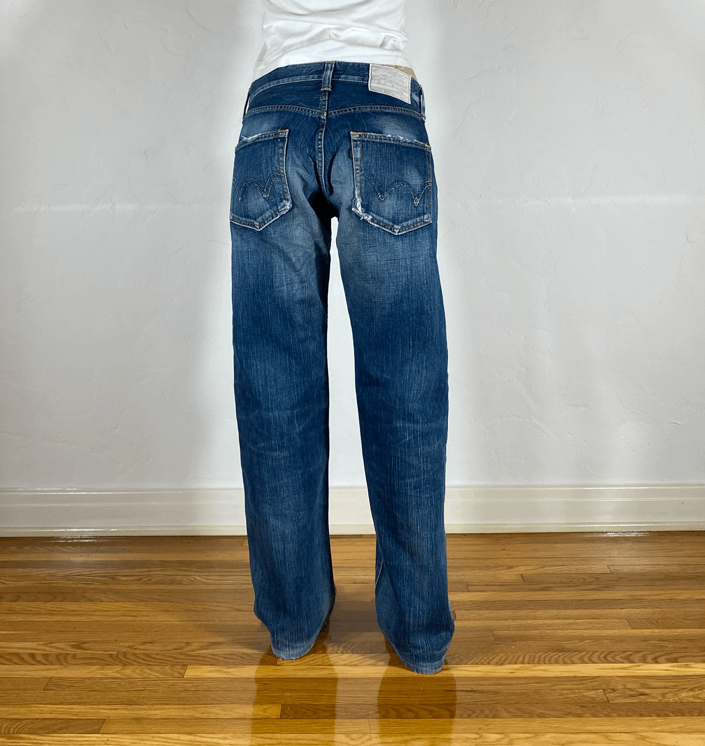 Edwin Unique Blue Baggy Jeans, S/M