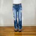 Lolita Ripped Electric Blue Jeans, S