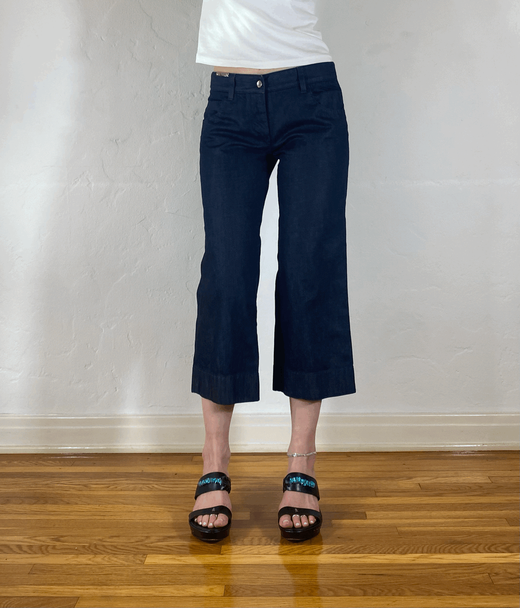 Dolce & Gabbana Black Capri Jeans, M