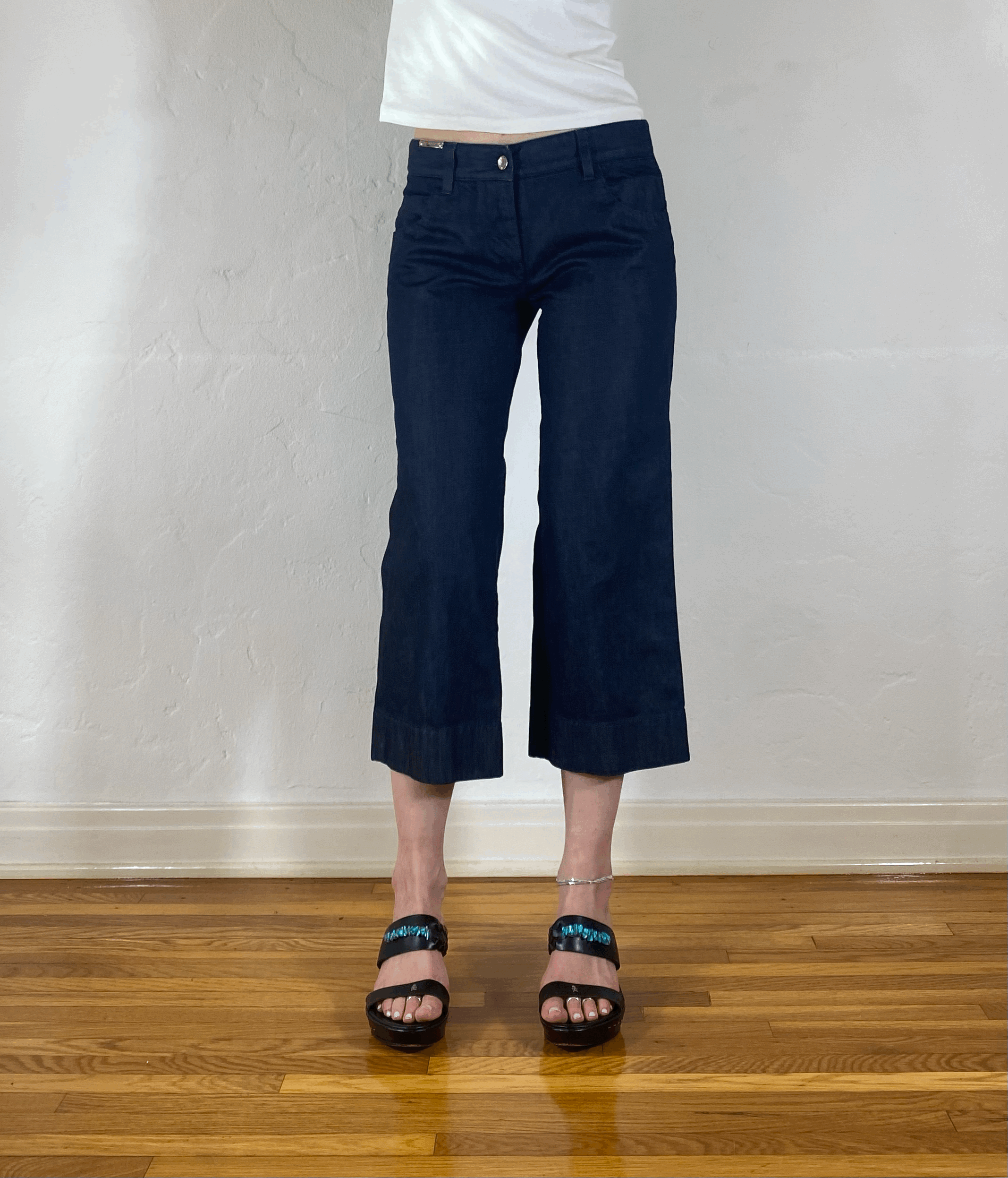 Dolce & Gabbana Black Capri Jeans, M