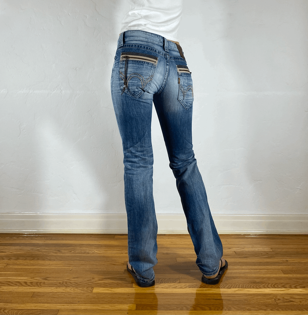 Edwin Low Rise Tassel  Jeans, XS/S
