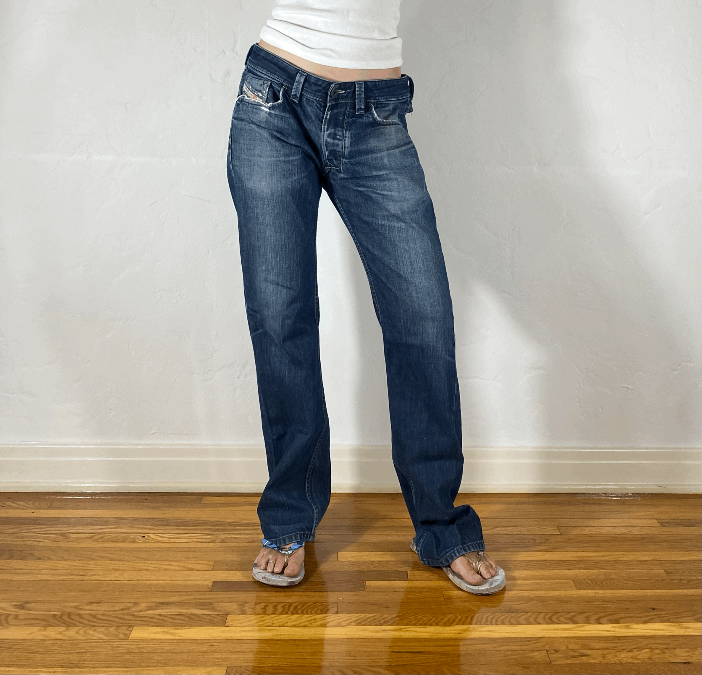 Diesel Relaxed Blue Baggy Jeans, L