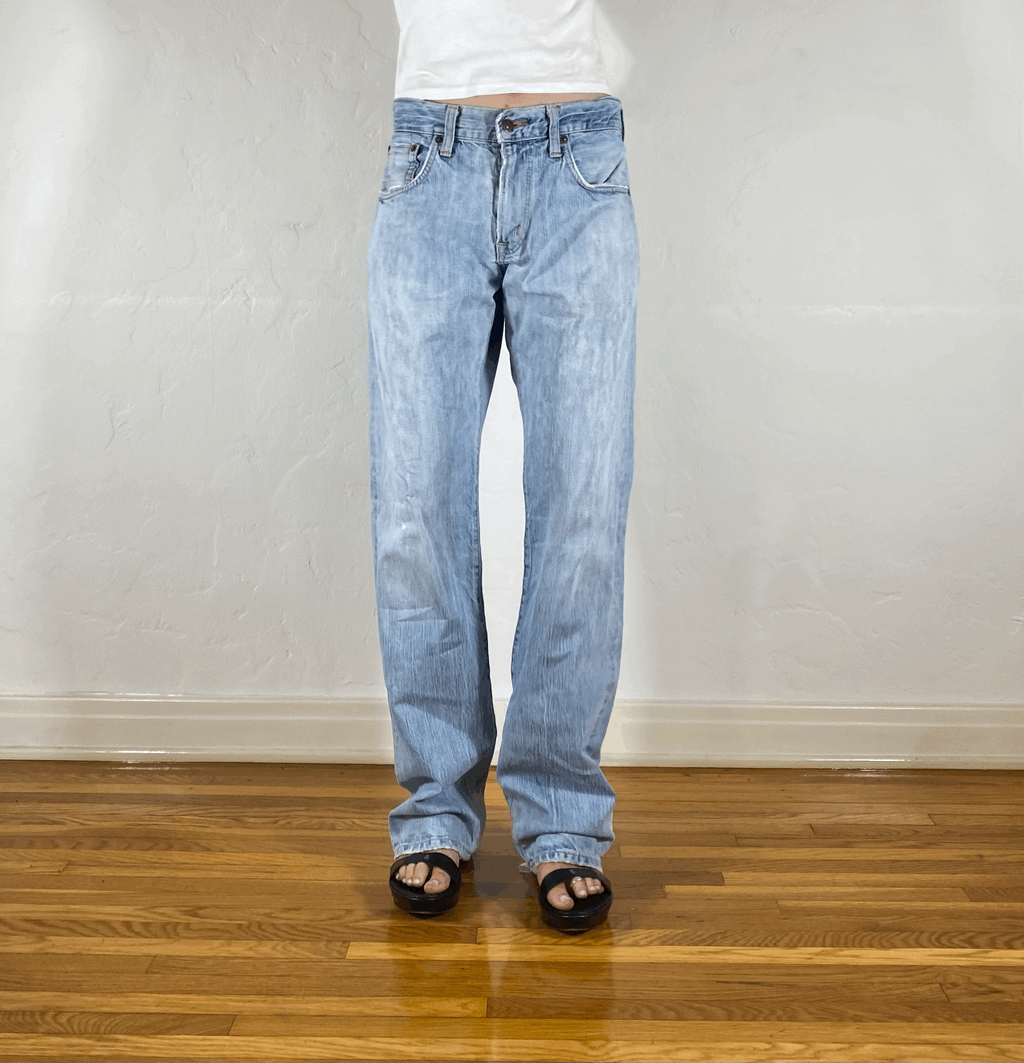 Edwin Soft Blue Baggy Jeans, L
