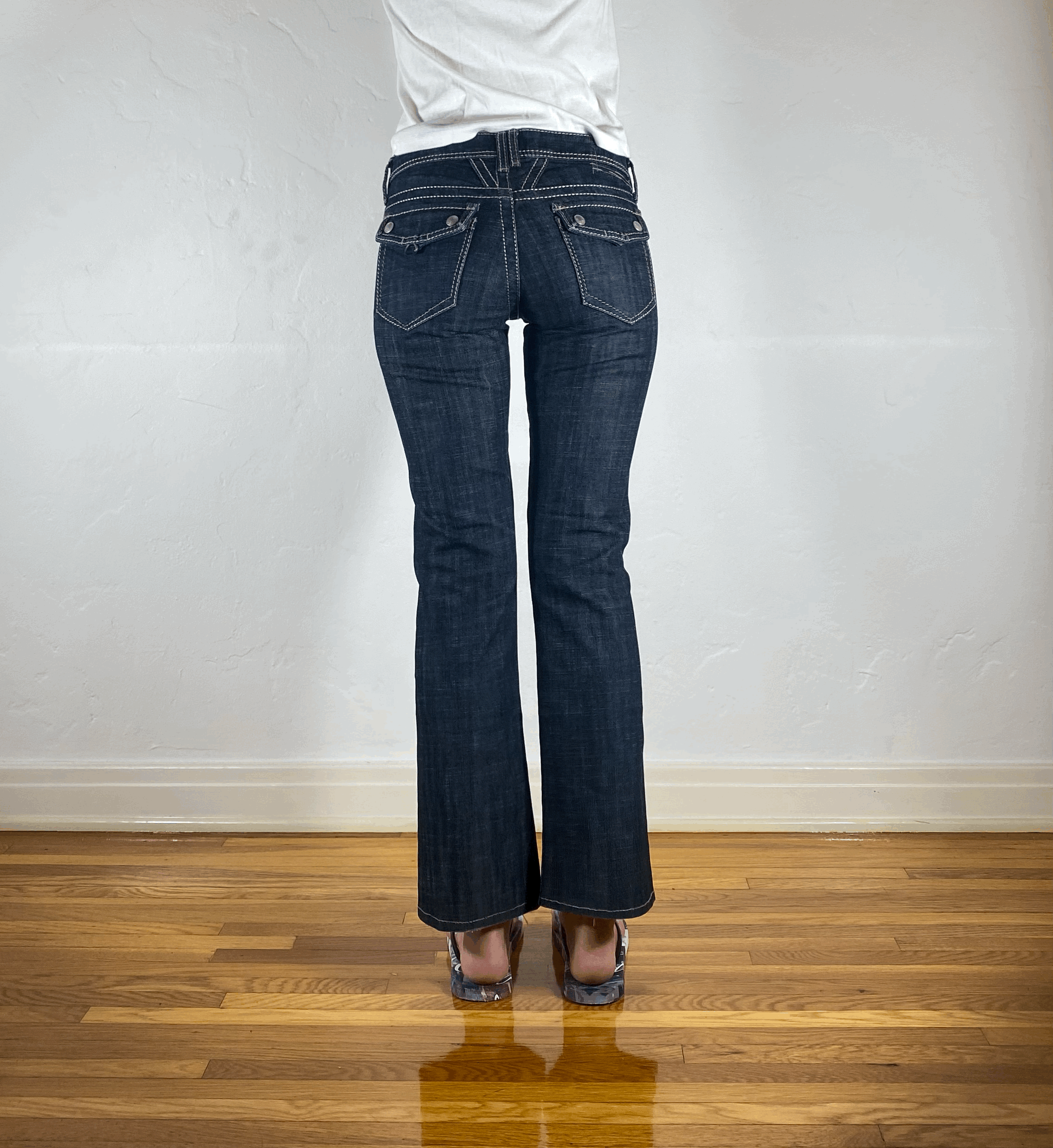 Marithe + Francois Girbaud Straight Dark Jeans, S