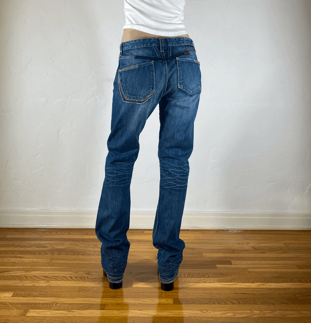 Marithe + Francois Girbaud Low Rise Jeans, S/M