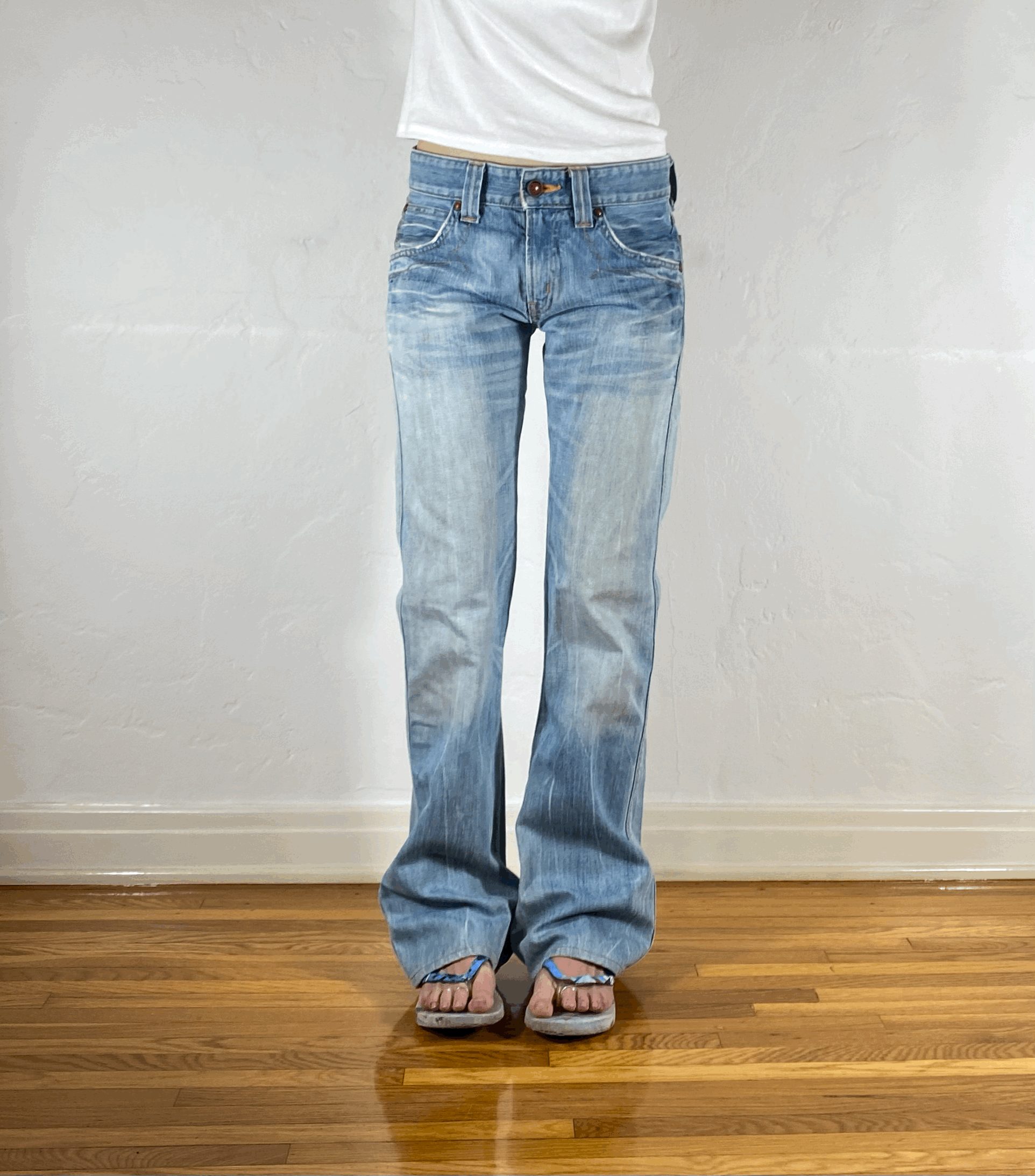 Edwin Light Blue Flare Jeans, S/M