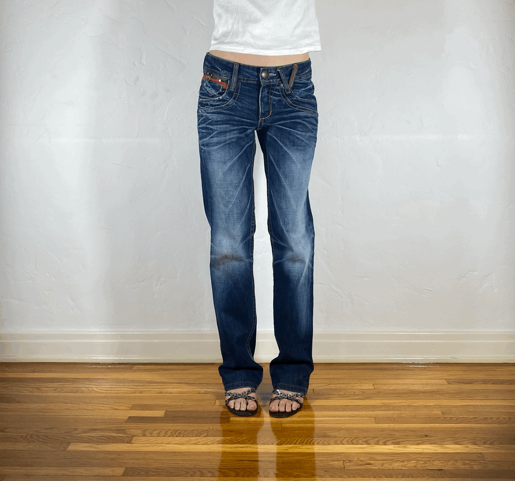Lolita Red Stitch Jeans, S/M