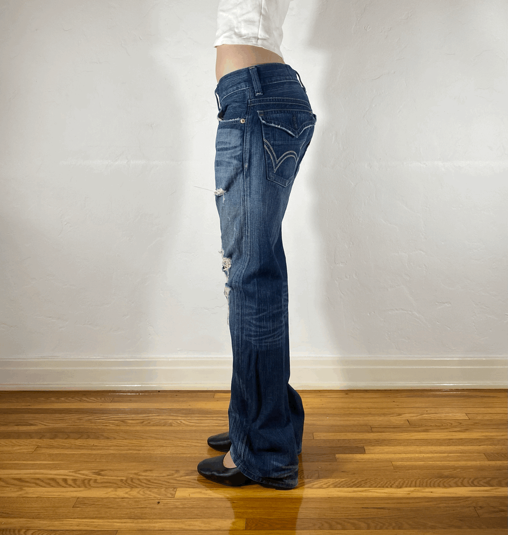 Edwin Blue Rainbow Stitch Jeans, M