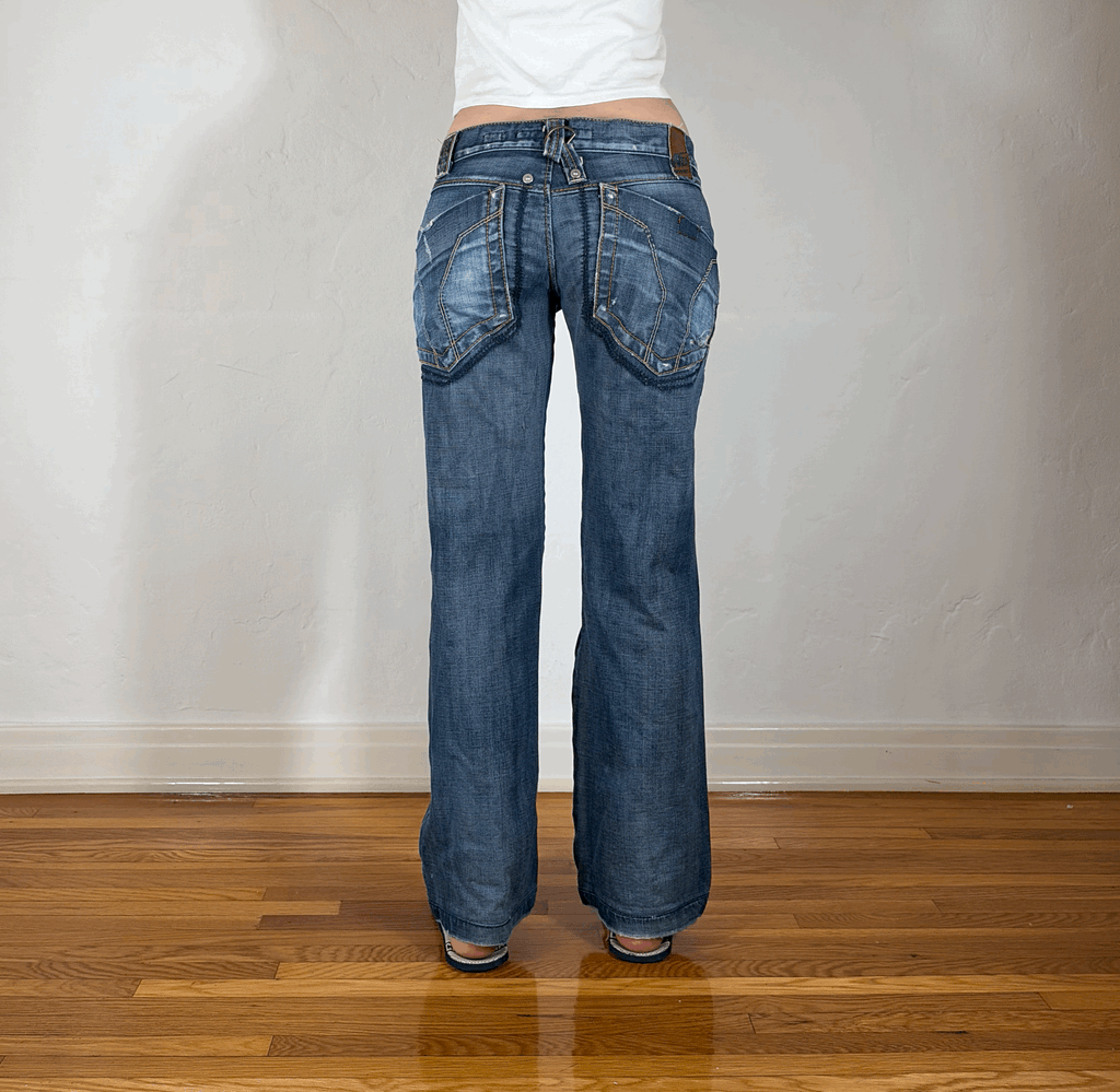 Miss Sixty Distressed Pocket Jeans, S/M