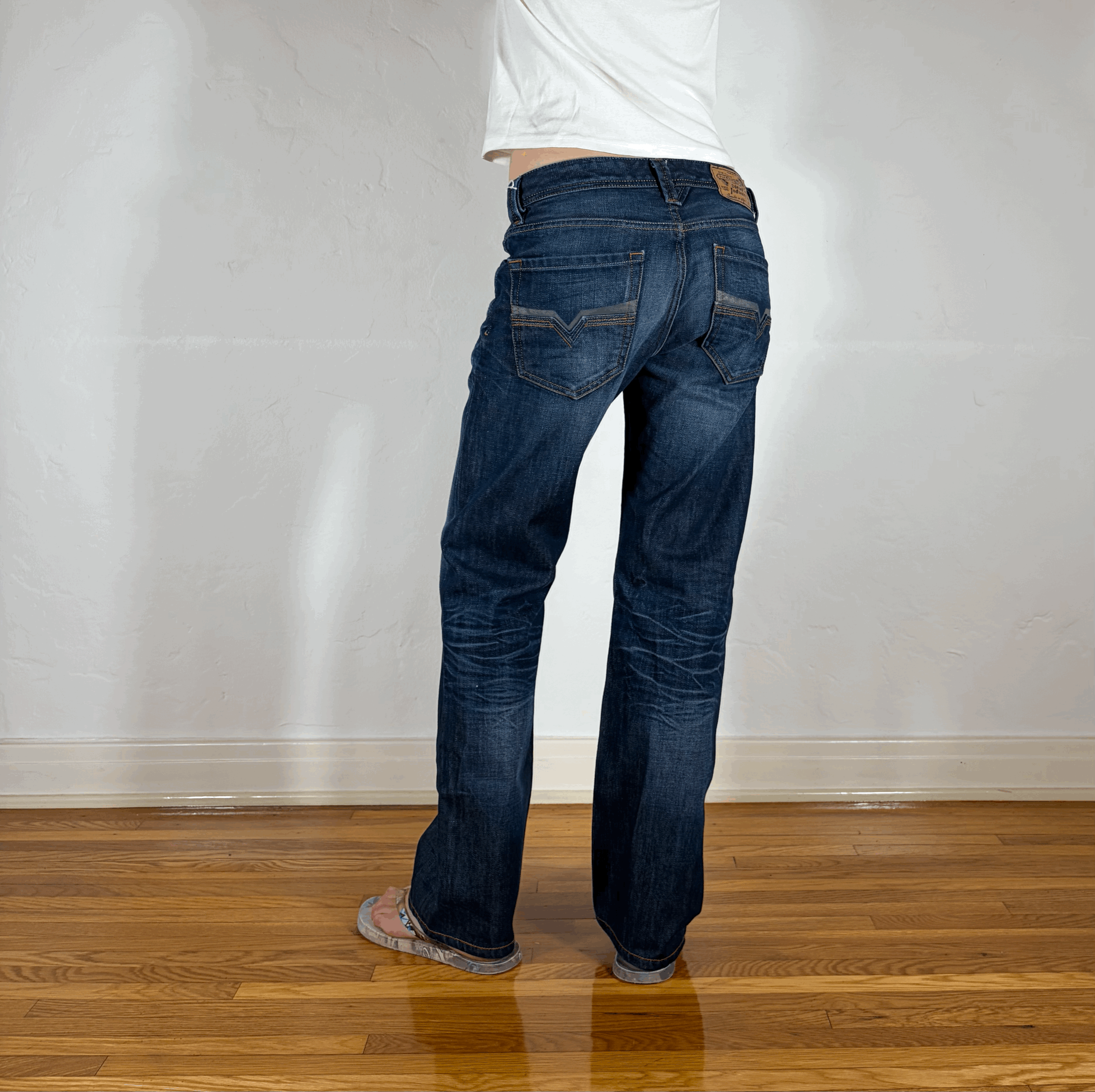 Diesel Dark Blue Shimmery Jeans, S/M