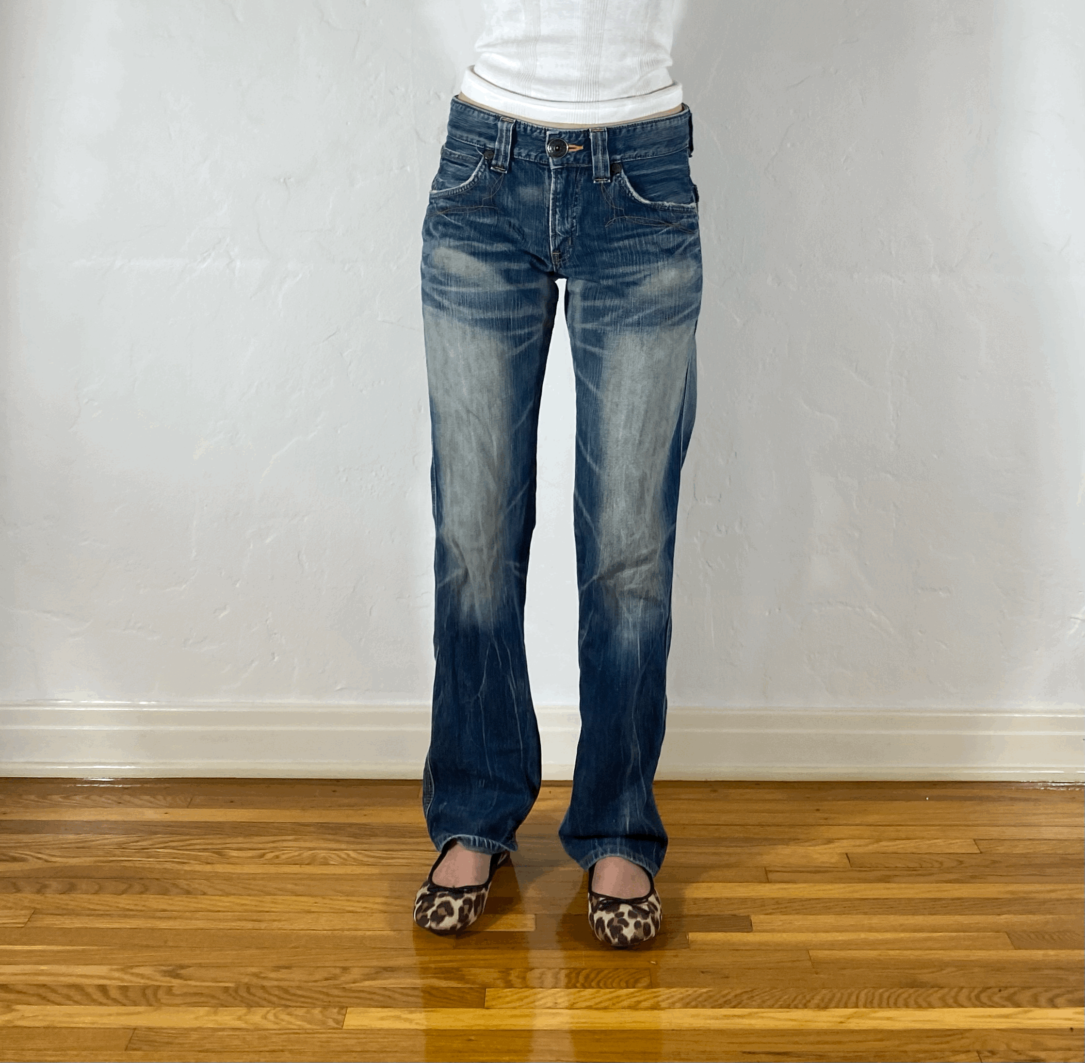 Edwin Brown and Orange Stitch Tiger Jeans, S