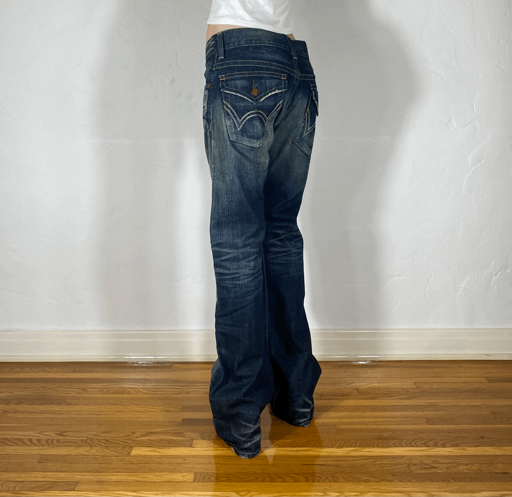 Edwin Blue Rainbow Stitch Jeans, M/L