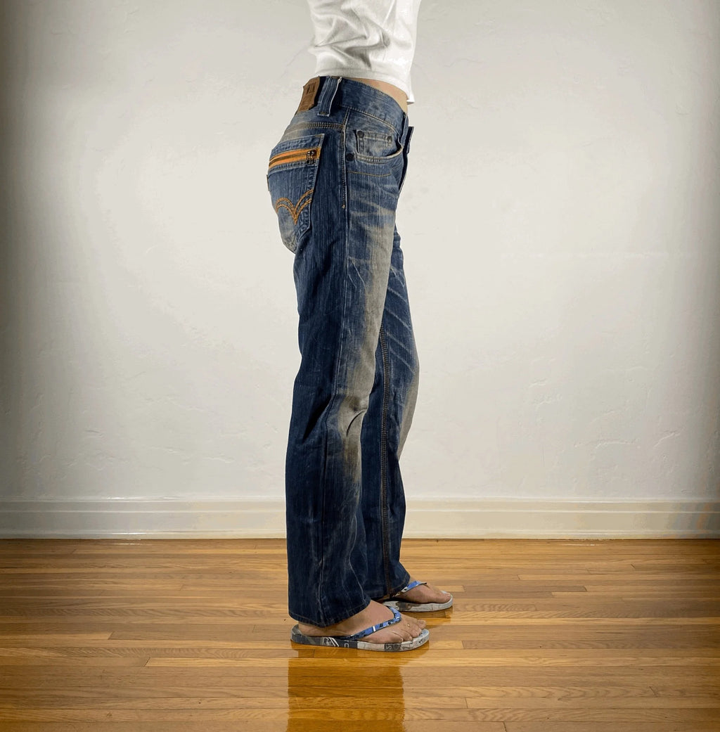 Edwin Orange Stitch Jeans, XS/S